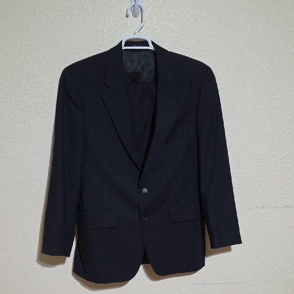Men's Ralph By Ralph Lauren Striped Suit Navy Blue 40R With Pants 32x30 - Picture 1 of 16